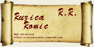 Ružica Romić vizit kartica